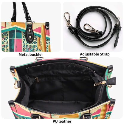 Mid Century Modern Gal Signature Palm Spring Cali Kitschy Flamingo Handbag - Mid Century Modern Gal