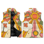 Retro Groovy 70s Style Trendy Funky Puffer Vest, Unisex Sizing