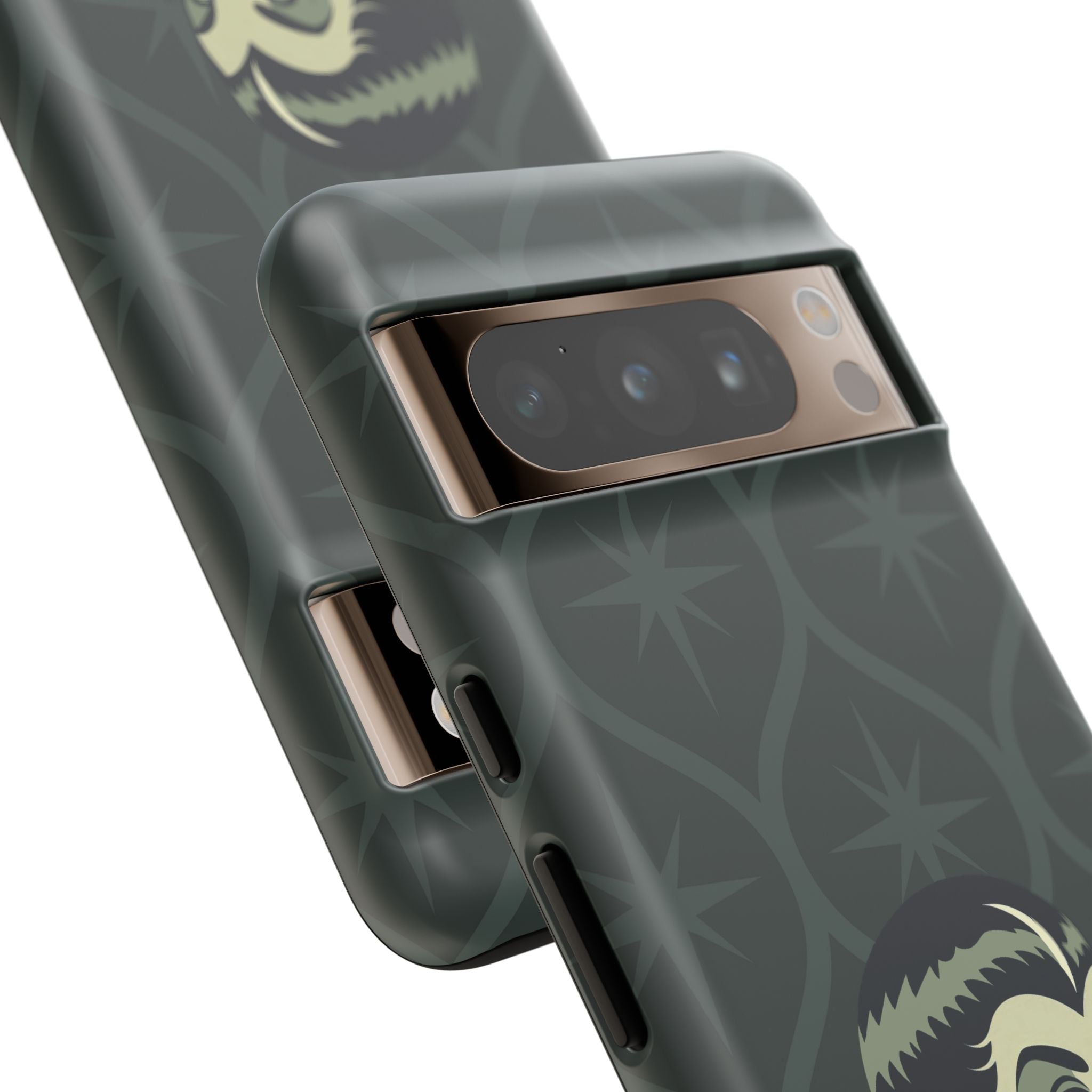 Vampire Dracula Girl Halloween Goth Horror Buff MCM Green Tough Phone Case