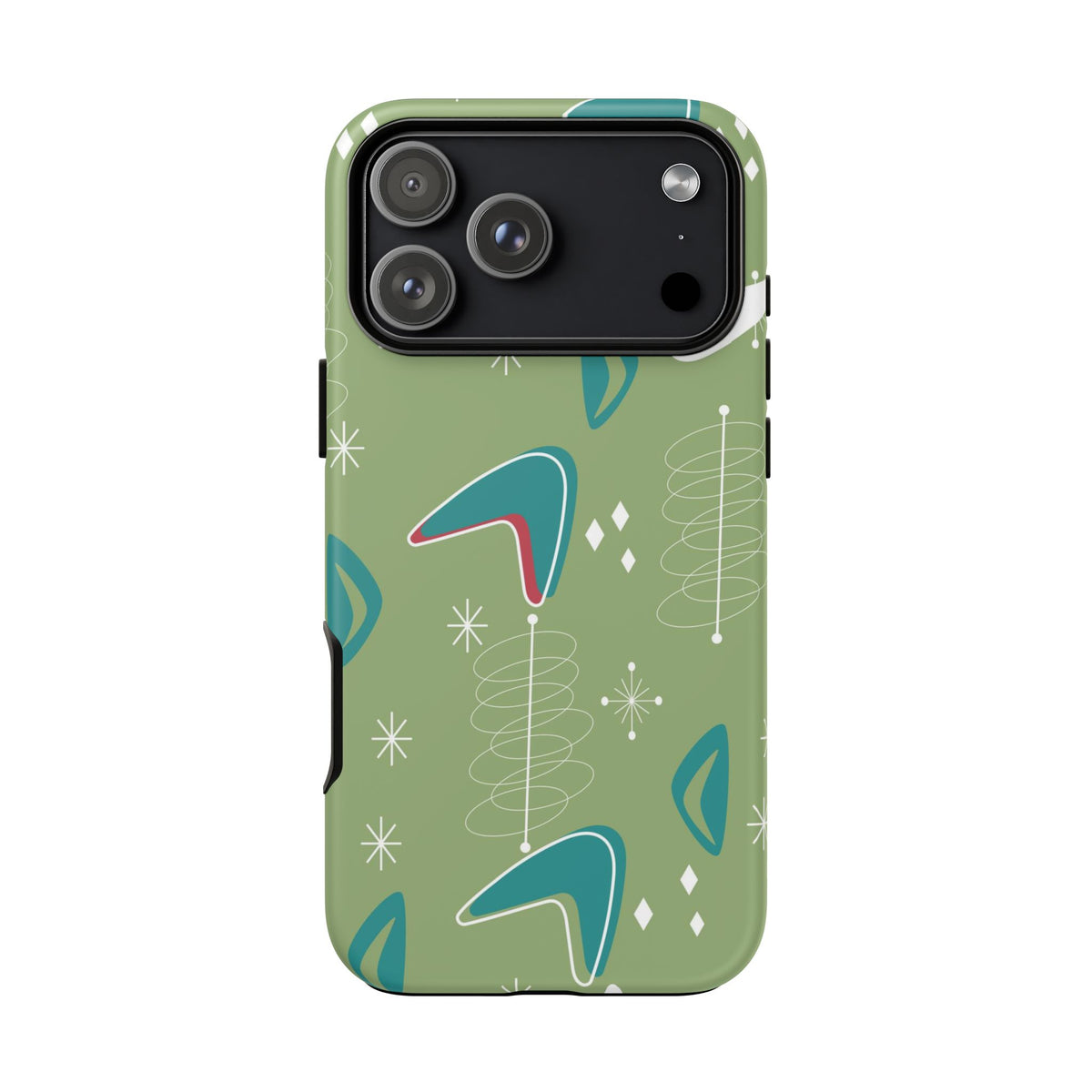 Mid Century Modern Atomic Boomerang, 50s Space Age Tough Phone Case