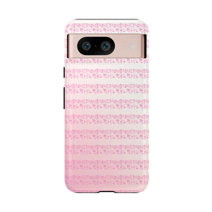 Pink Pyrex Gooseberry Striped Phone Case, Stylish Phone Cover, Tough Protective Case, Cute Cell Phone Case, Trending Gift for Her