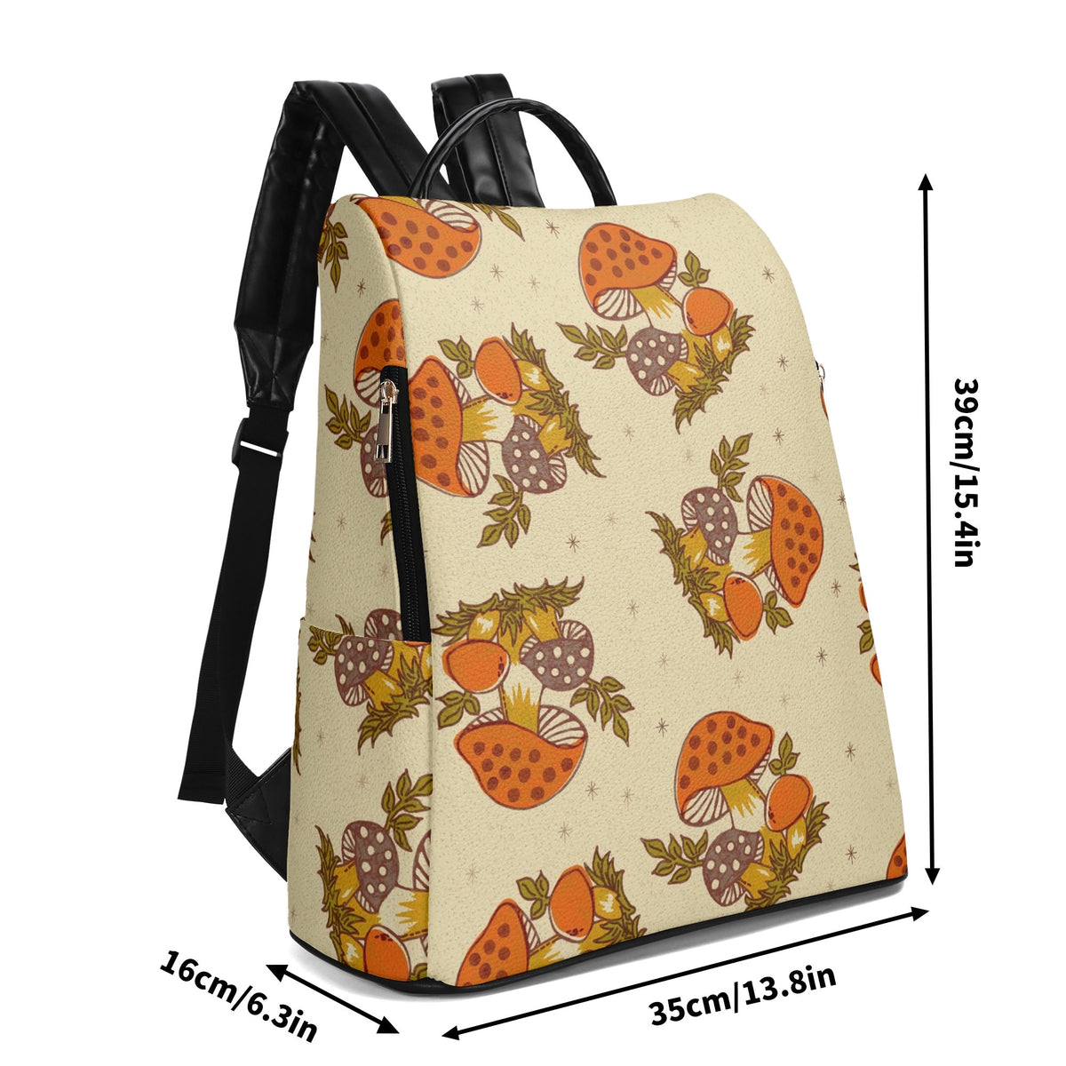 Merry Mushroom Groovy Mod 70s Travel Backpack - Mid Century Modern Gal
