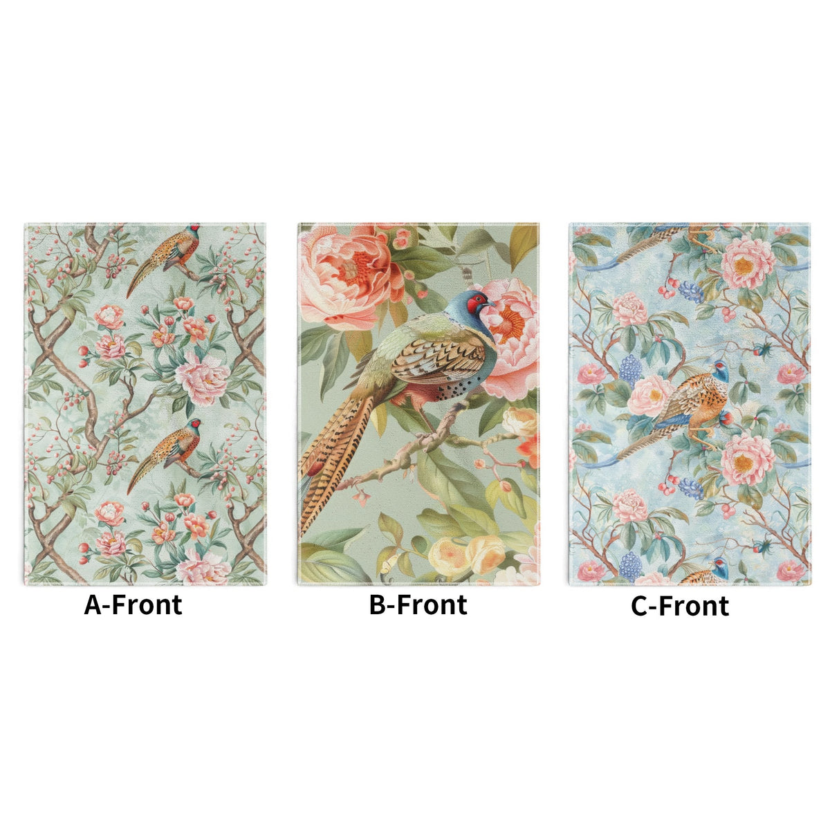 Chinoiserie Bathroom, Kitchen Floral Elegant Handtowels - Mid Century Modern Gal