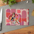 Mid Mod 60s Retro Gal, Cocktail Hour, MCM Barware Glass Cutting Board - Mid Century Modern Gal