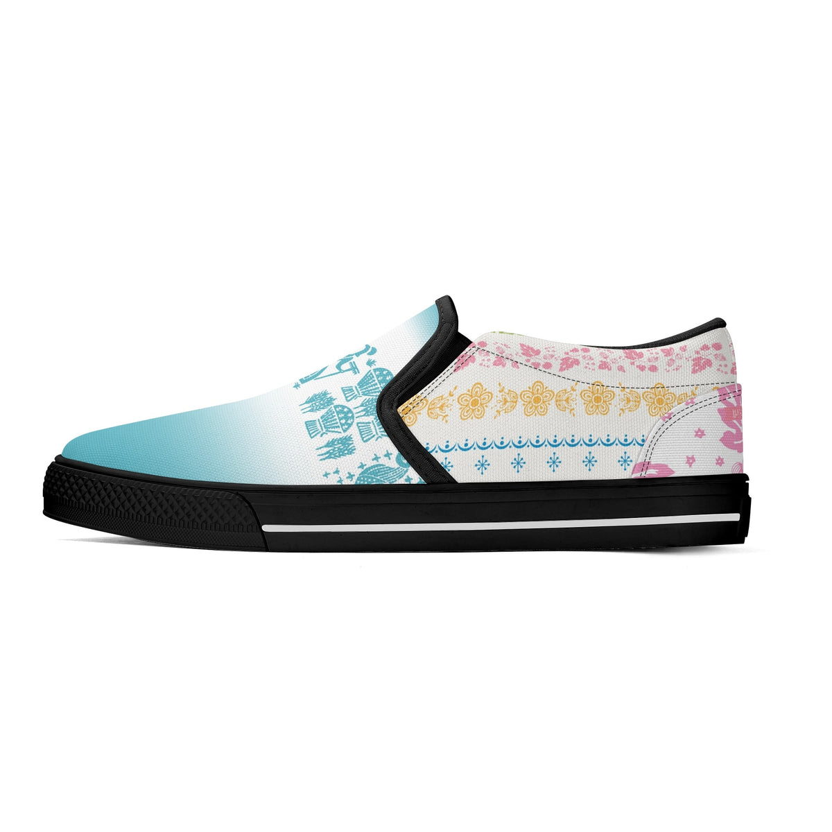 Pyrex Lover Retro Groovy Mod Canvas Loafer Shoes With Kitschy Fun Pyrex Patterns - Mid Century Modern Gal