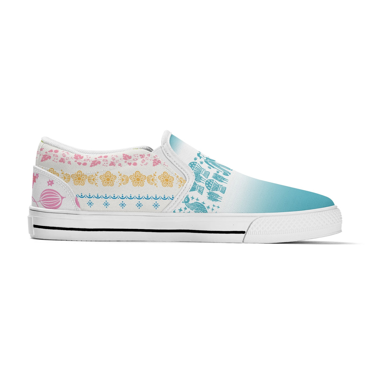 Pyrex Lover Retro Groovy Mod Canvas Loafer Shoes With Kitschy Fun Pyrex Patterns - Mid Century Modern Gal
