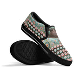 Funky Fun Quirky Retro Typewriter Groovy Mod Canvas Loafer Shoes WIth A Boho Flair - Mid Century Modern Gal