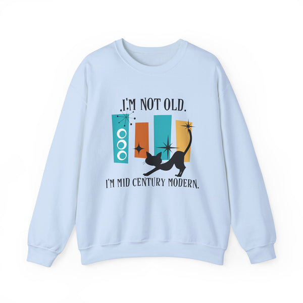I'm Not Old, I'm Mid Century Modern, Atomic Cat, Geometric Retro Cool Original Tagline Mid Century Modern Gal Designs