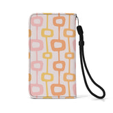 Atomic Cat Mid Mod Pink Orange Yellow Phone Flip Case Wristlet - Mid Century Modern Gal