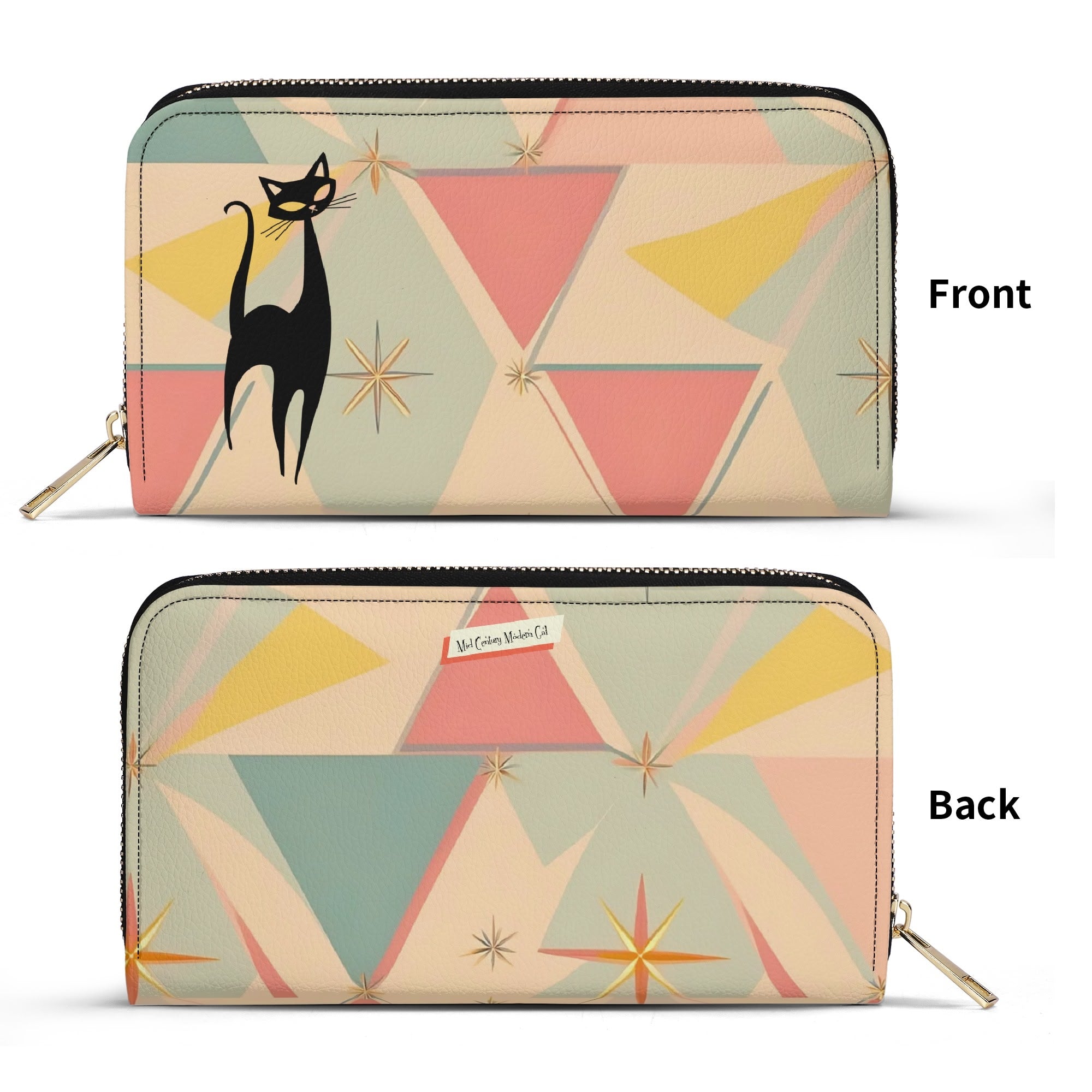 Atomic Cat Kitschy Mod Wallet - Mid Century Modern Gal