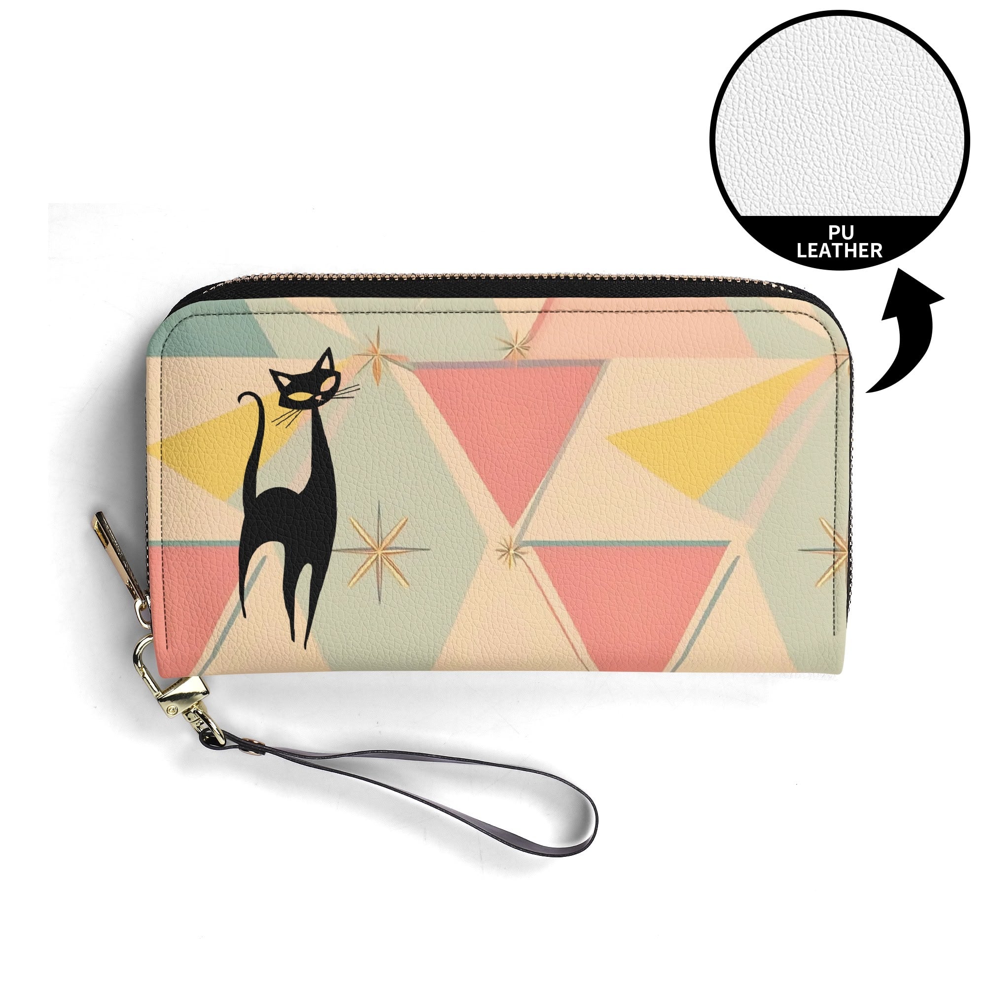 Atomic Cat Kitschy Mod Wallet - Mid Century Modern Gal