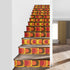 Retro Groovy 70s Mid Century Modern Orange, Yellow, Brown Mid Mod Stair Riser Peel And Stick - Mid Century Modern Gal