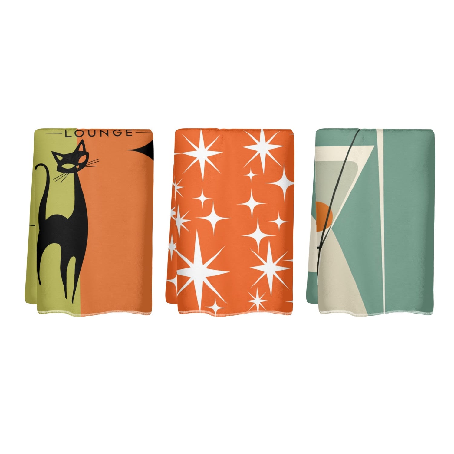 Mid Century Modern Barware Kitschy Mod Hand Towels For Home Bar - Mid Century Modern Gal