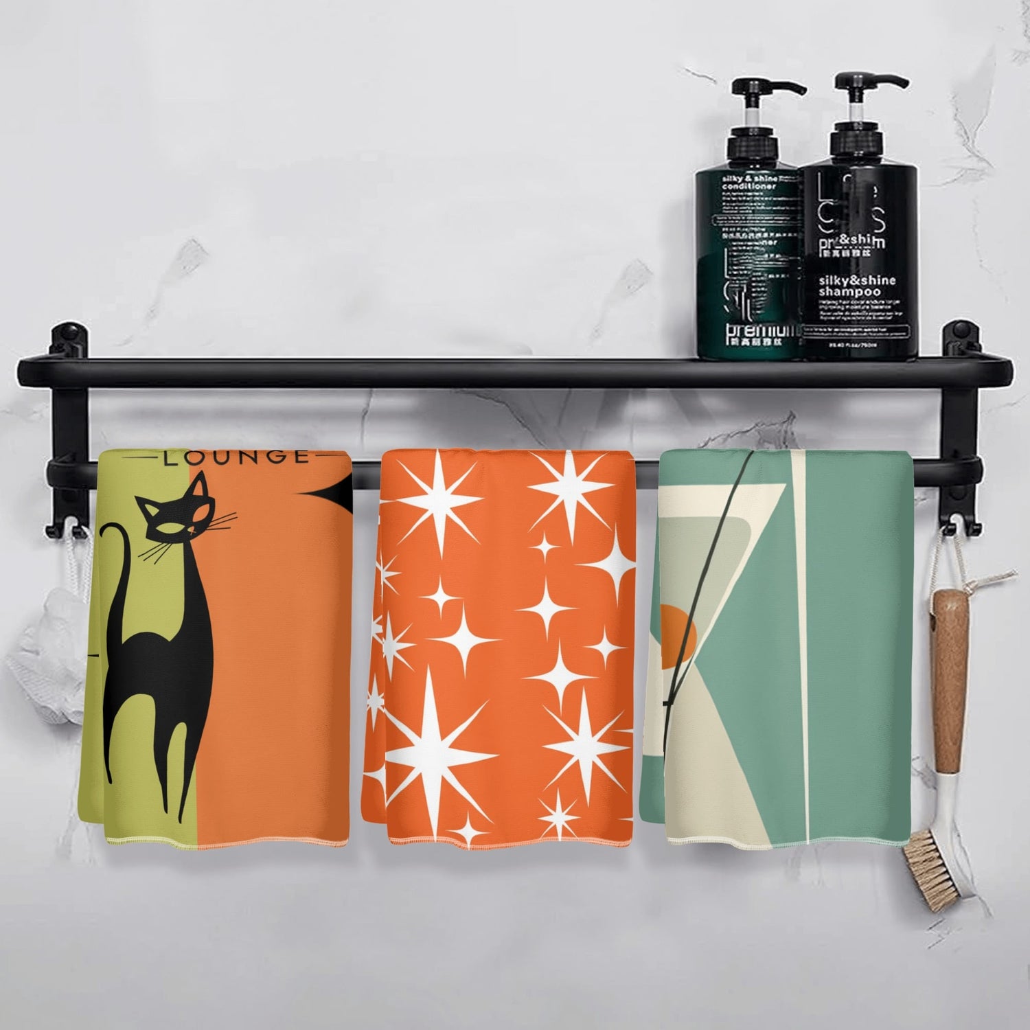 Mid Century Modern Barware Kitschy Mod Hand Towels For Home Bar - Mid Century Modern Gal