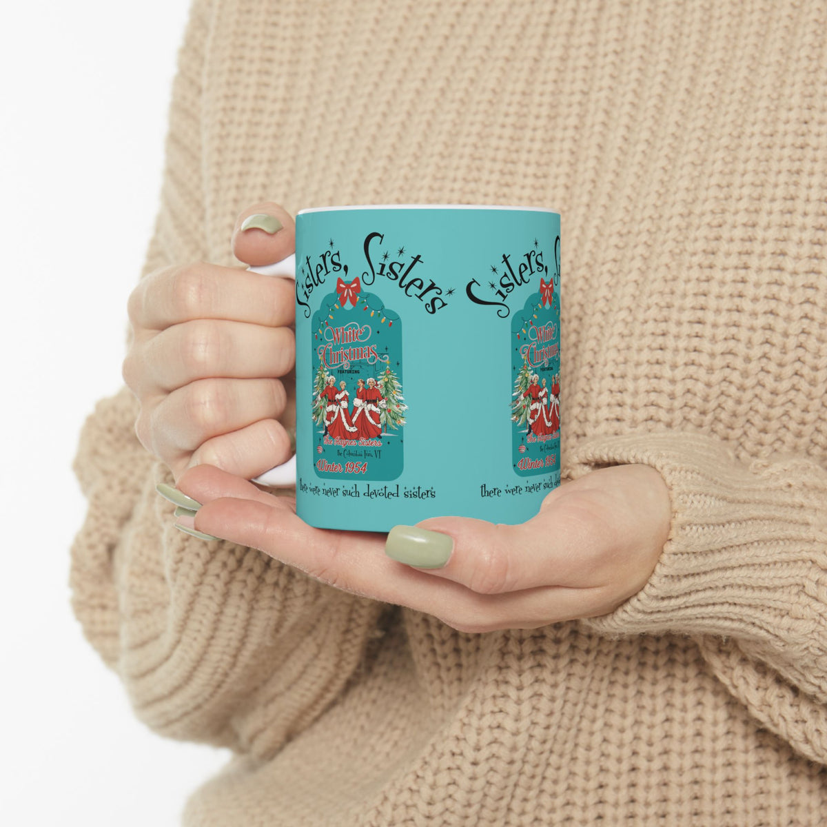 Sister Sister Holiday White Christmas Wallace And Davis Holiday Movie, Kitschy Retro Gift for Her - Mid Century Modern Gal