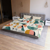 Mid Century Modernist Abstract Designed, Geometric Retro MCM Colorful Funky  Duvet Cover - Mid Century Modern Gal