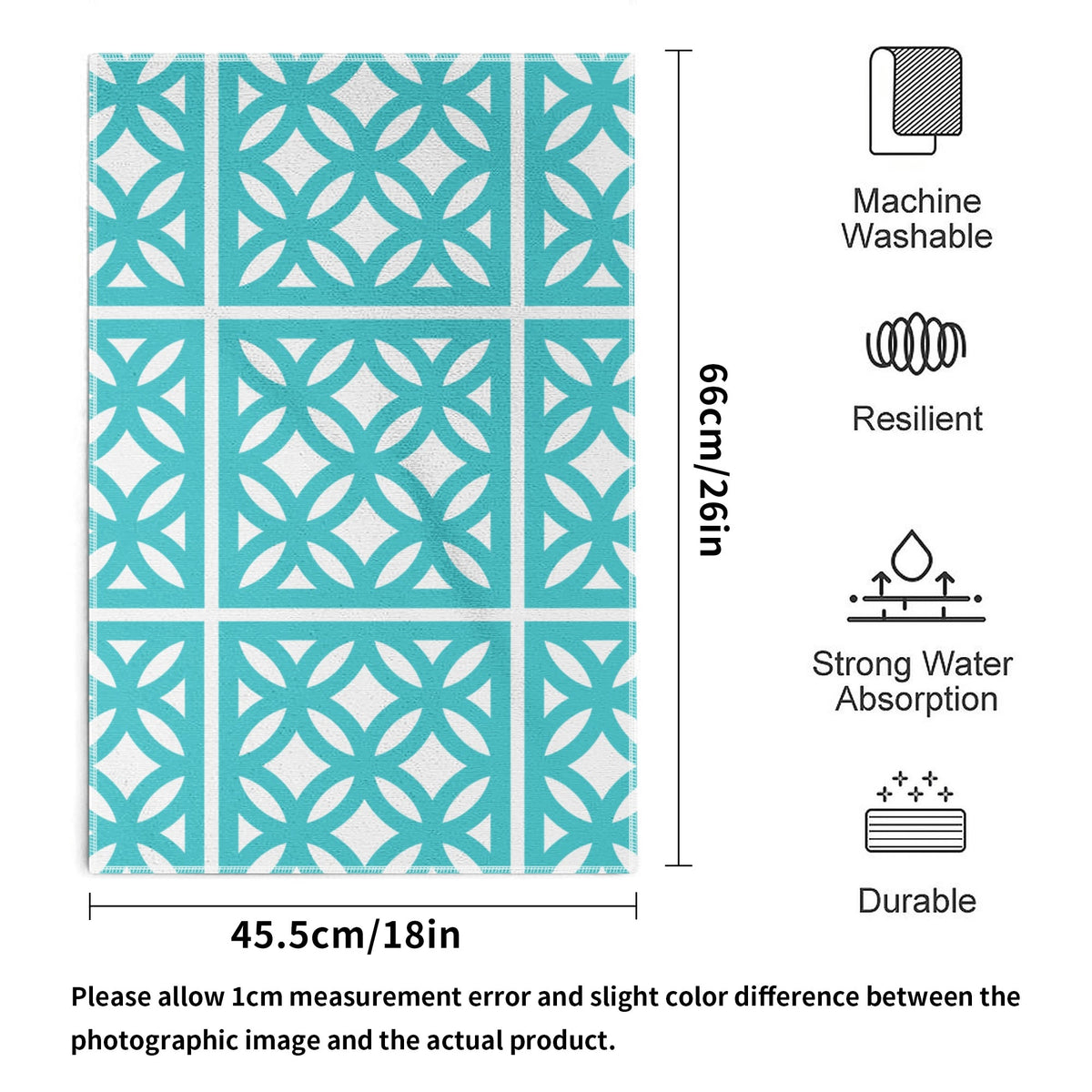 Flamingo And Breeze Block Kitschy Mid Century Modern Designed Kitchen Bath Hand Towels - Mid Century Modern Gal