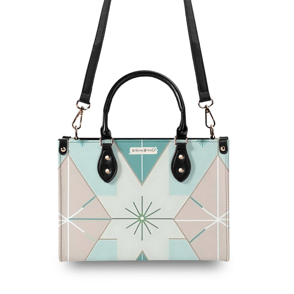 Fly Me To The Moon, Kitschy Mod Martini Gal, Mid Century Modern Gal Signature Handbag, Shoulder Bag