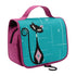 Atomic Cat, Pink, Teal Mid Century Modern Retro Kitschy Fun Toiletry Cosmetic Travel Bag - Mid Century Modern Gal