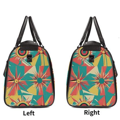 Retro Atomic Groovy Cat, Mid Century Modern Travel Bag, Foldable Duffle Bag - Mid Century Modern Gal