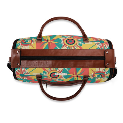 Retro Atomic Groovy Cat, Mid Century Modern Travel Bag, Foldable Duffle Bag - Mid Century Modern Gal