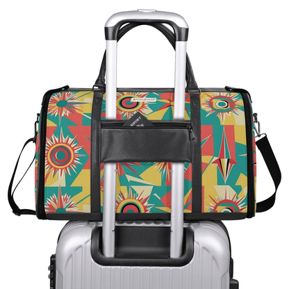Retro Atomic Groovy Cat, Mid Century Modern Travel Bag, Foldable Duffle Bag - Mid Century Modern Gal