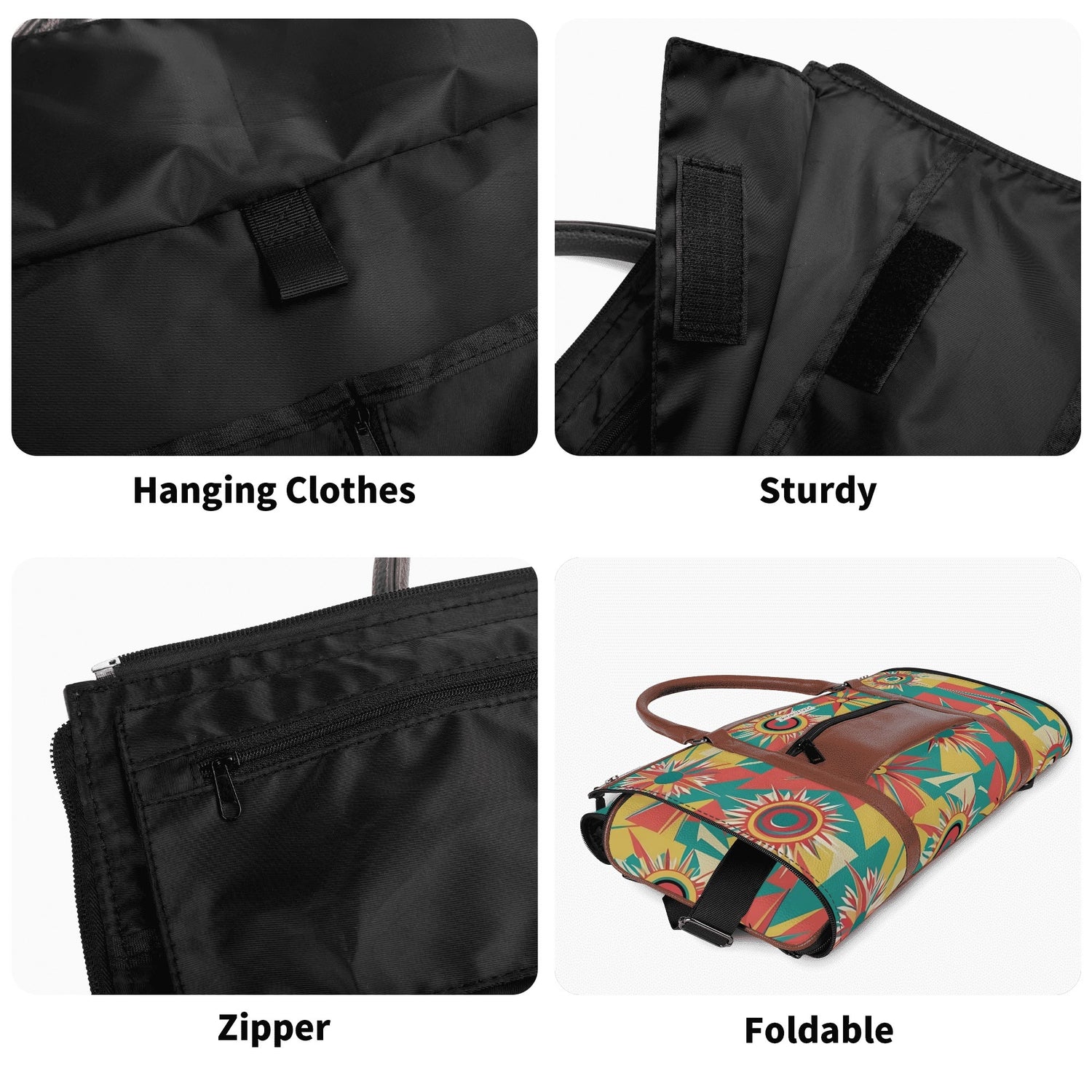 Retro Atomic Groovy Cat, Mid Century Modern Travel Bag, Foldable Duffle Bag - Mid Century Modern Gal