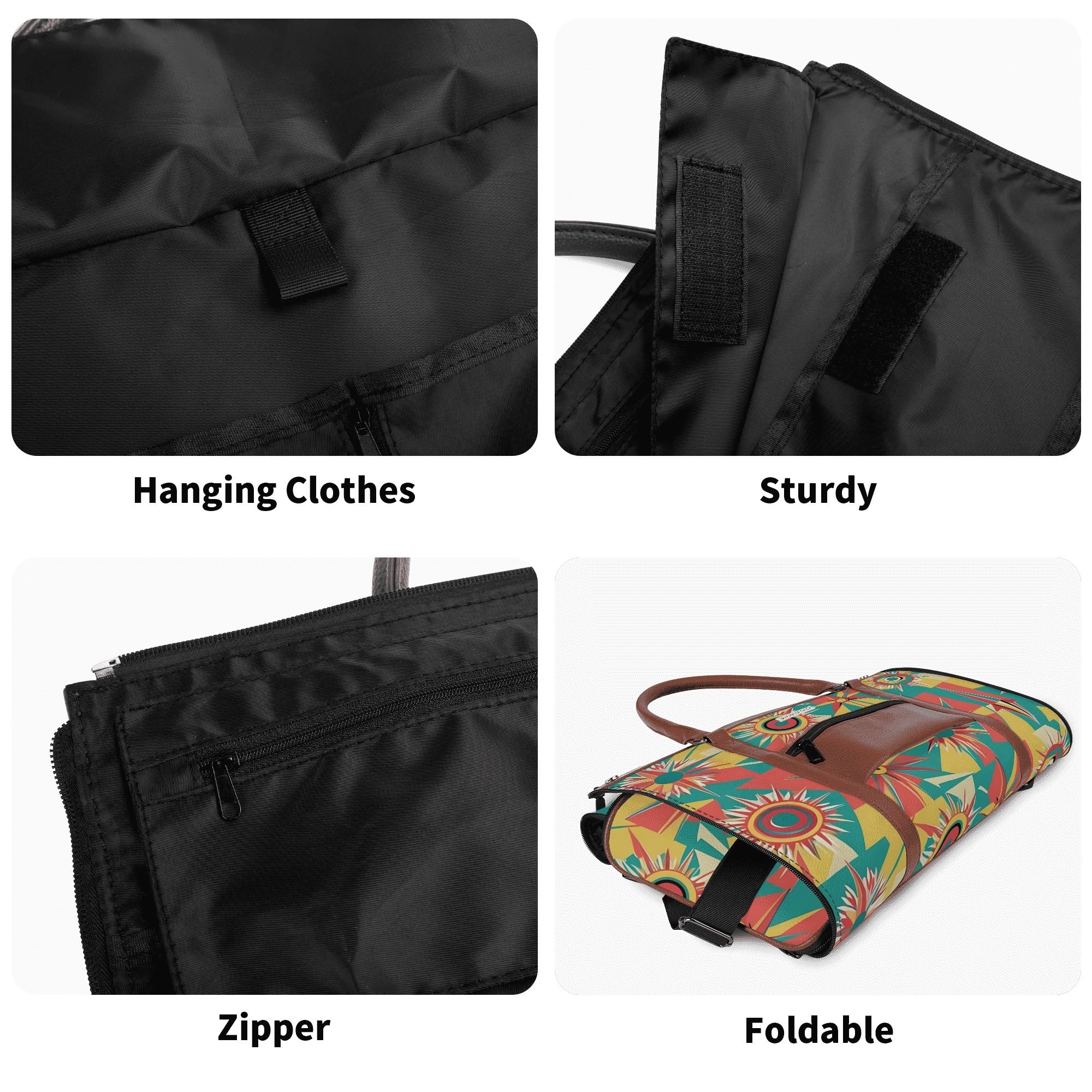 Retro Atomic Groovy Cat, Mid Century Modern Travel Bag, Foldable Duffle Bag - Mid Century Modern Gal