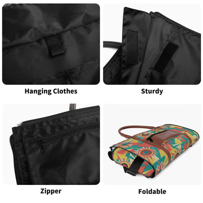 Retro Atomic Groovy Cat, Mid Century Modern Travel Bag, Foldable Duffle Bag - Mid Century Modern Gal