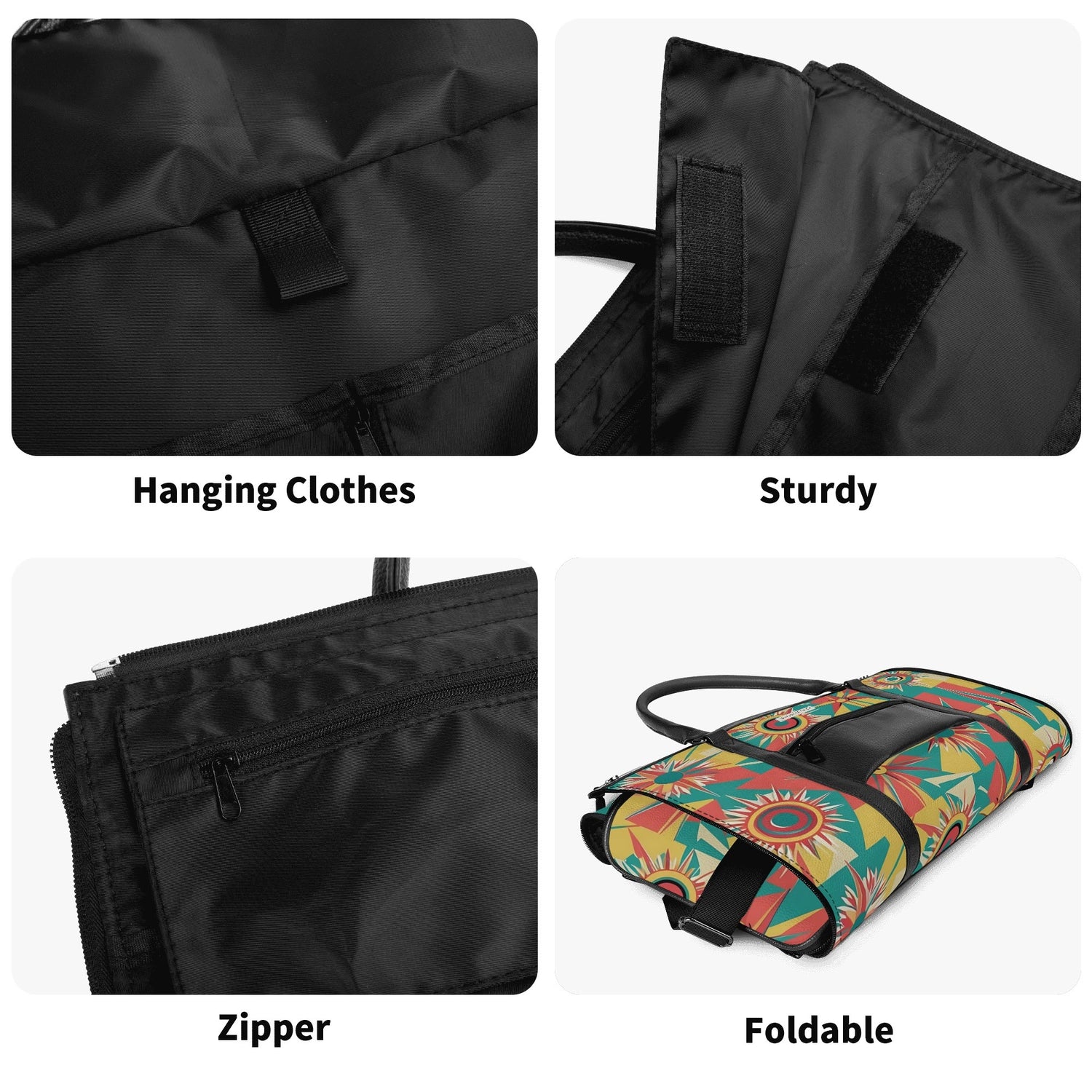Retro Atomic Groovy Cat, Mid Century Modern Travel Bag, Foldable Duffle Bag - Mid Century Modern Gal