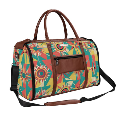 Retro Atomic Groovy Cat, Mid Century Modern Travel Bag, Foldable Duffle Bag - Mid Century Modern Gal