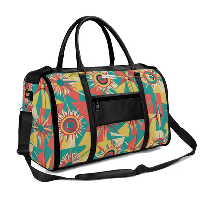 Retro Atomic Groovy Cat, Mid Century Modern Travel Bag, Foldable Duffle Bag - Mid Century Modern Gal