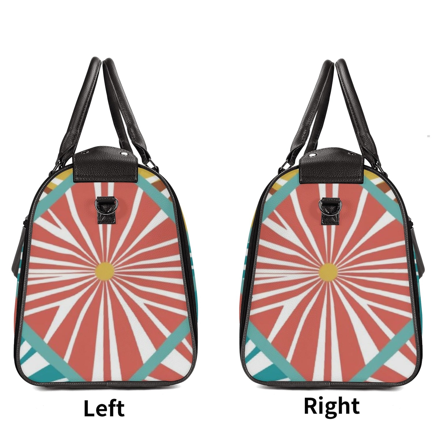 Mid Century Modern Travel Bag, Atomic Kitschy Cat, Retro Funky Fun Duffle Bag Foldable Travel Bag - Mid Century Modern Gal