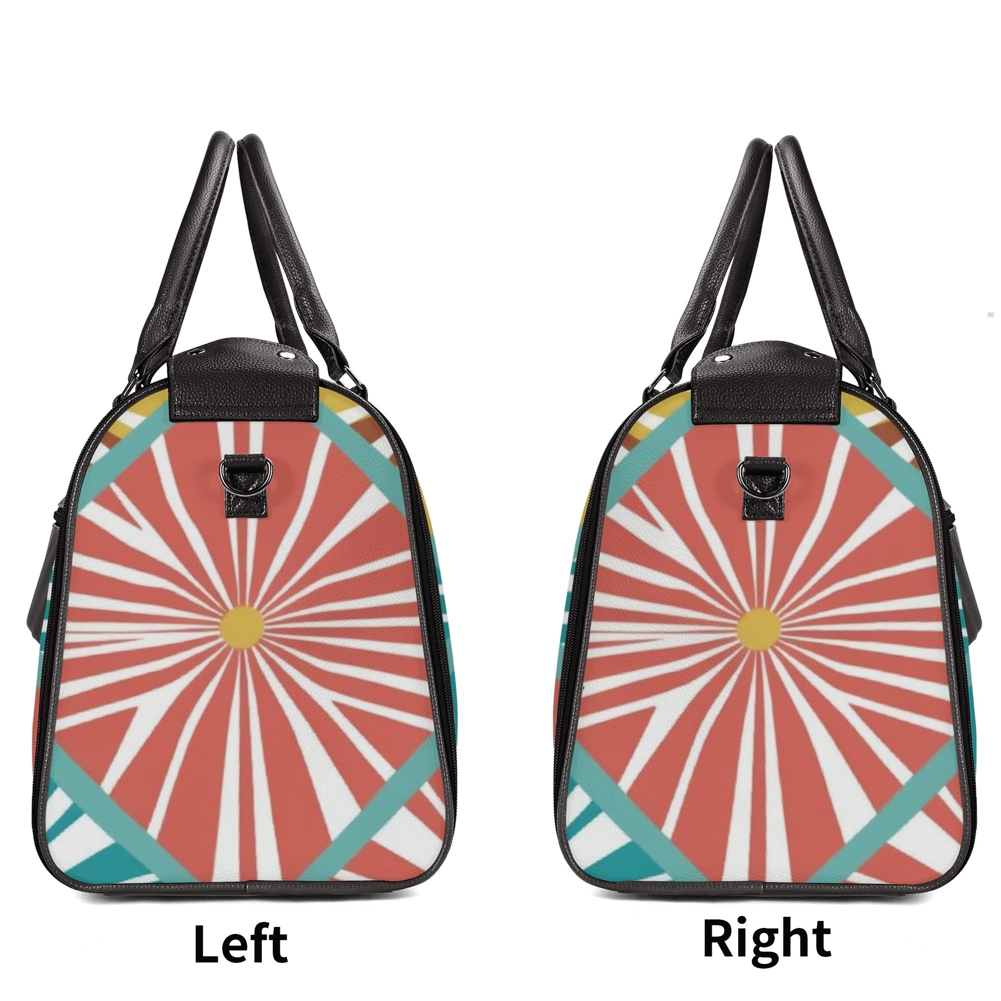 Mid Century Modern Travel Bag, Atomic Kitschy Cat, Retro Funky Fun Duffle Bag Foldable Travel Bag - Mid Century Modern Gal