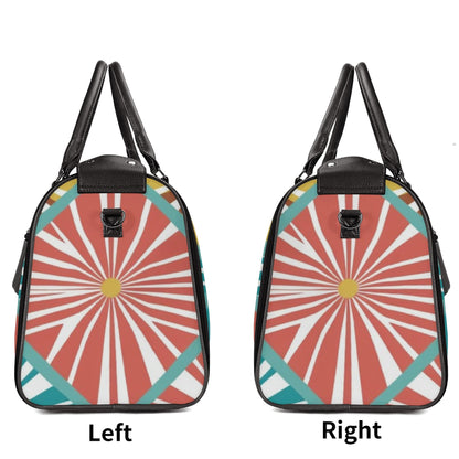 Mid Century Modern Travel Bag, Atomic Kitschy Cat, Retro Funky Fun Duffle Bag Foldable Travel Bag - Mid Century Modern Gal