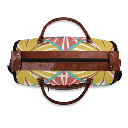Mid Century Modern Travel Bag, Atomic Kitschy Cat, Retro Funky Fun Duffle Bag Foldable Travel Bag - Mid Century Modern Gal