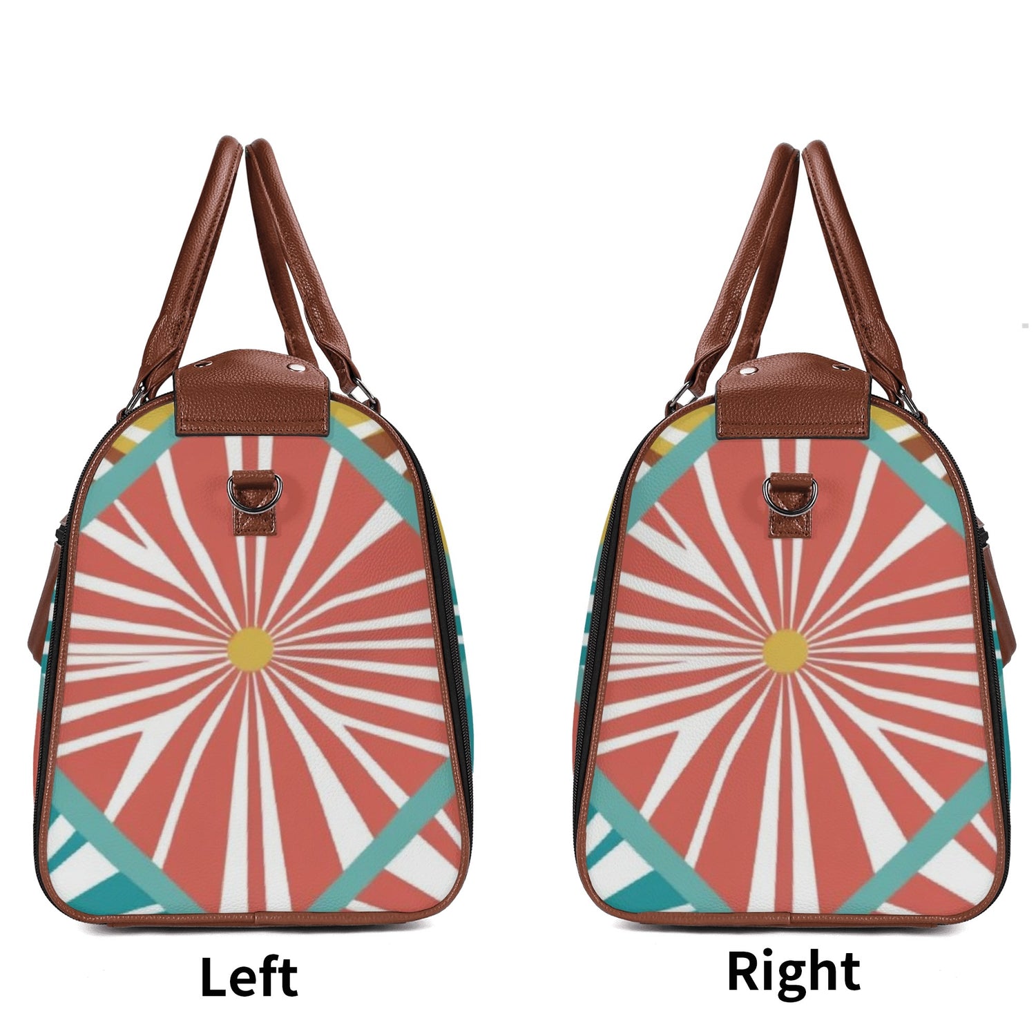 Mid Century Modern Travel Bag, Atomic Kitschy Cat, Retro Funky Fun Duffle Bag Foldable Travel Bag - Mid Century Modern Gal