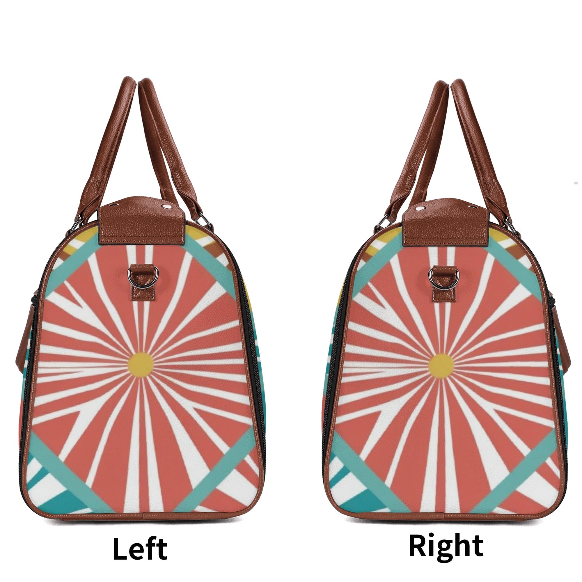 Mid Century Modern Travel Bag, Atomic Kitschy Cat, Retro Funky Fun Duffle Bag Foldable Travel Bag - Mid Century Modern Gal