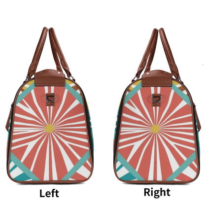 Mid Century Modern Travel Bag, Atomic Kitschy Cat, Retro Funky Fun Duffle Bag Foldable Travel Bag - Mid Century Modern Gal
