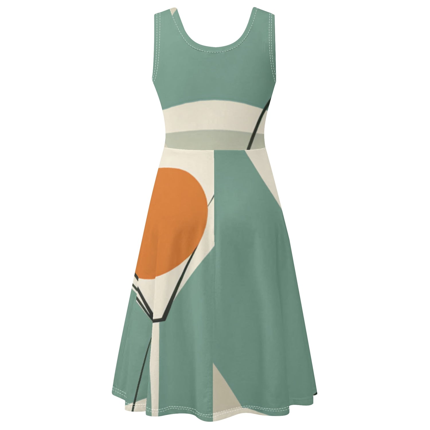 Atomic Cat Mid Mod Martini Womens Tank Dress Midi Wrap Round Neck Sleeveless Sundress M Atomic Cat Mid Mod Martini Womens Tank Dress Midi Wrap Round Neck Sleeveless Sundress M
