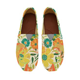 Hippie Retro Flower Power Flower Child Comfy Cute FloralWomens Casual Shoes - Mid Century Modern Gal