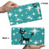 Atomic Cat Aqua Blue Starburst Retro Mid Mod Trifold Clutch Long Wallet - Mid Century Modern Gal