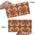 Retro 70s Groovy Clutch Wallet, Brown Orange Space Orbs - Mid Century Modern Gal