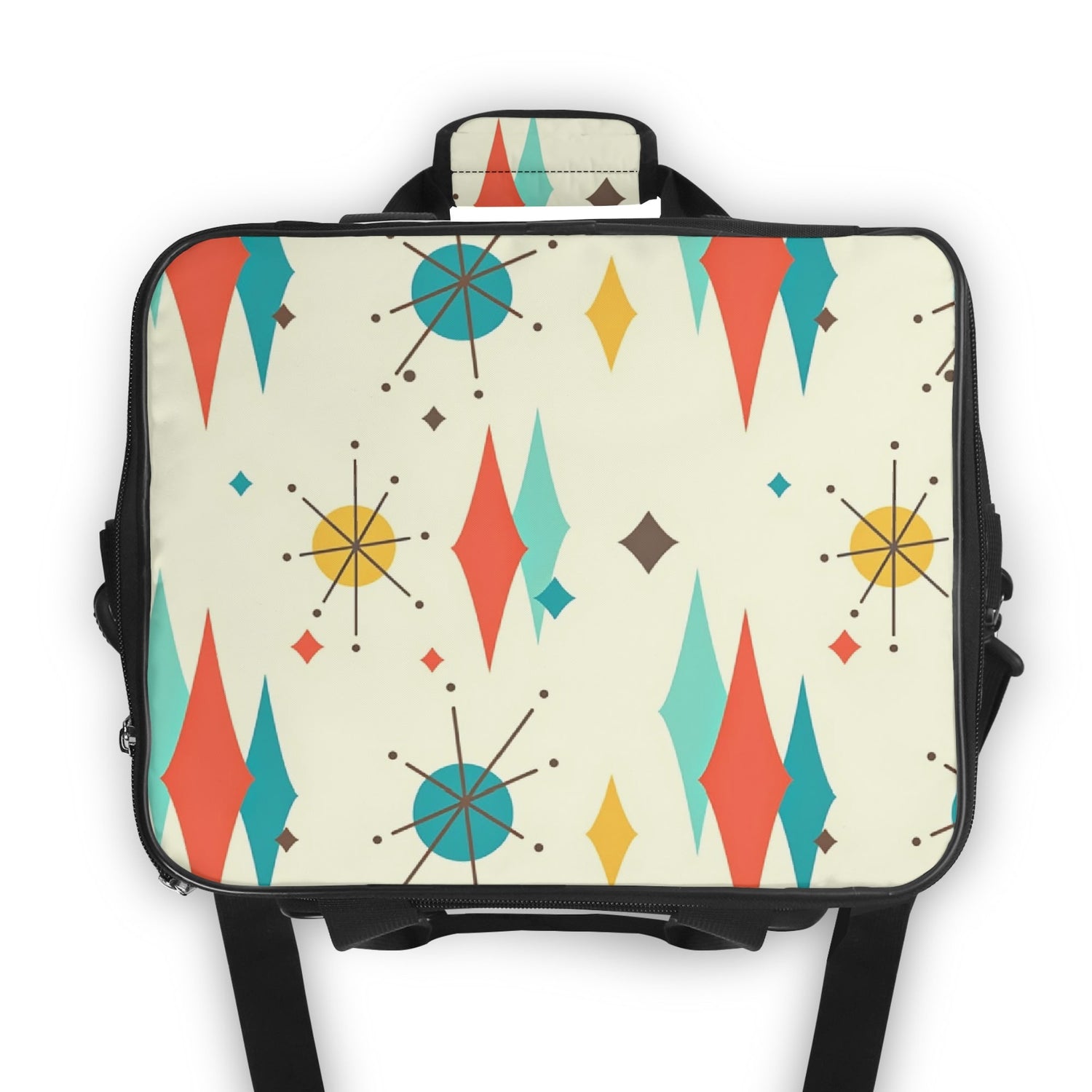 Atomic Retro Black Cat Franciscan Starburst Insulated Cooler Pool Beach Bag - Mid Century Modern Gal