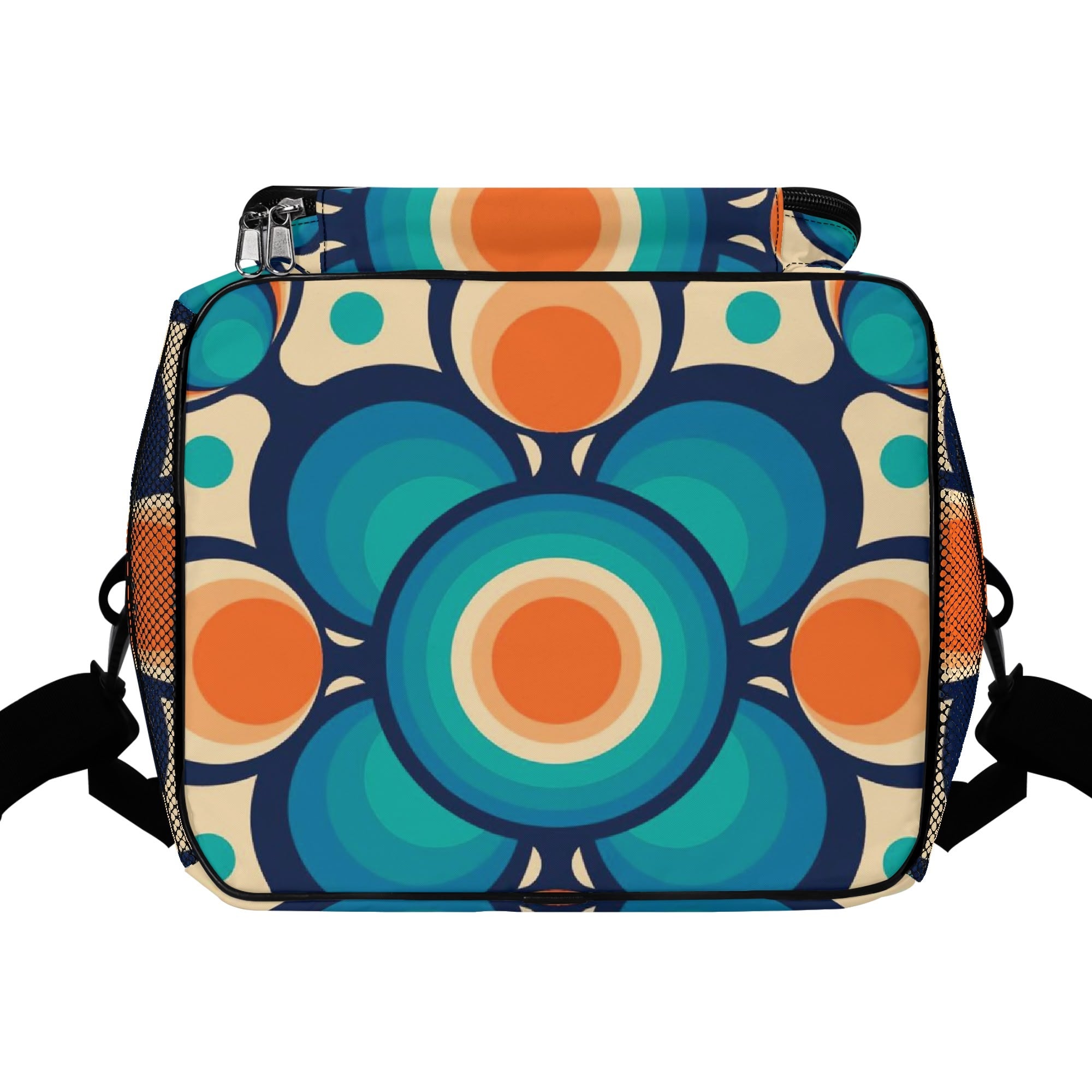 Retro Cooler Beach Pool Bag, Groovy Orbs, Atomic Kitschy Cat Cooler Bag - Mid Century Modern Gal