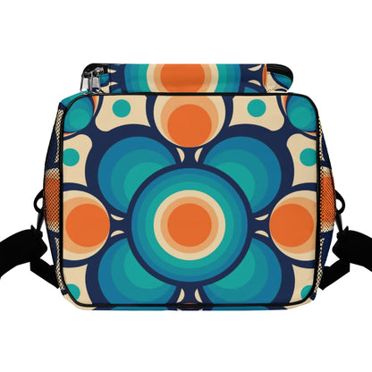 Retro Cooler Beach Pool Bag, Groovy Orbs, Atomic Kitschy Cat Cooler Bag - Mid Century Modern Gal