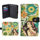 Groovy Flower Power Retro Mod  Phone Flip Case Mobile Phone - Mid Century Modern Gal