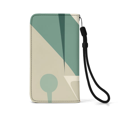 Atomic Black Cat, Kitschy Mod Martini Design Phone Flip Case Phone Models - Mid Century Modern Gal