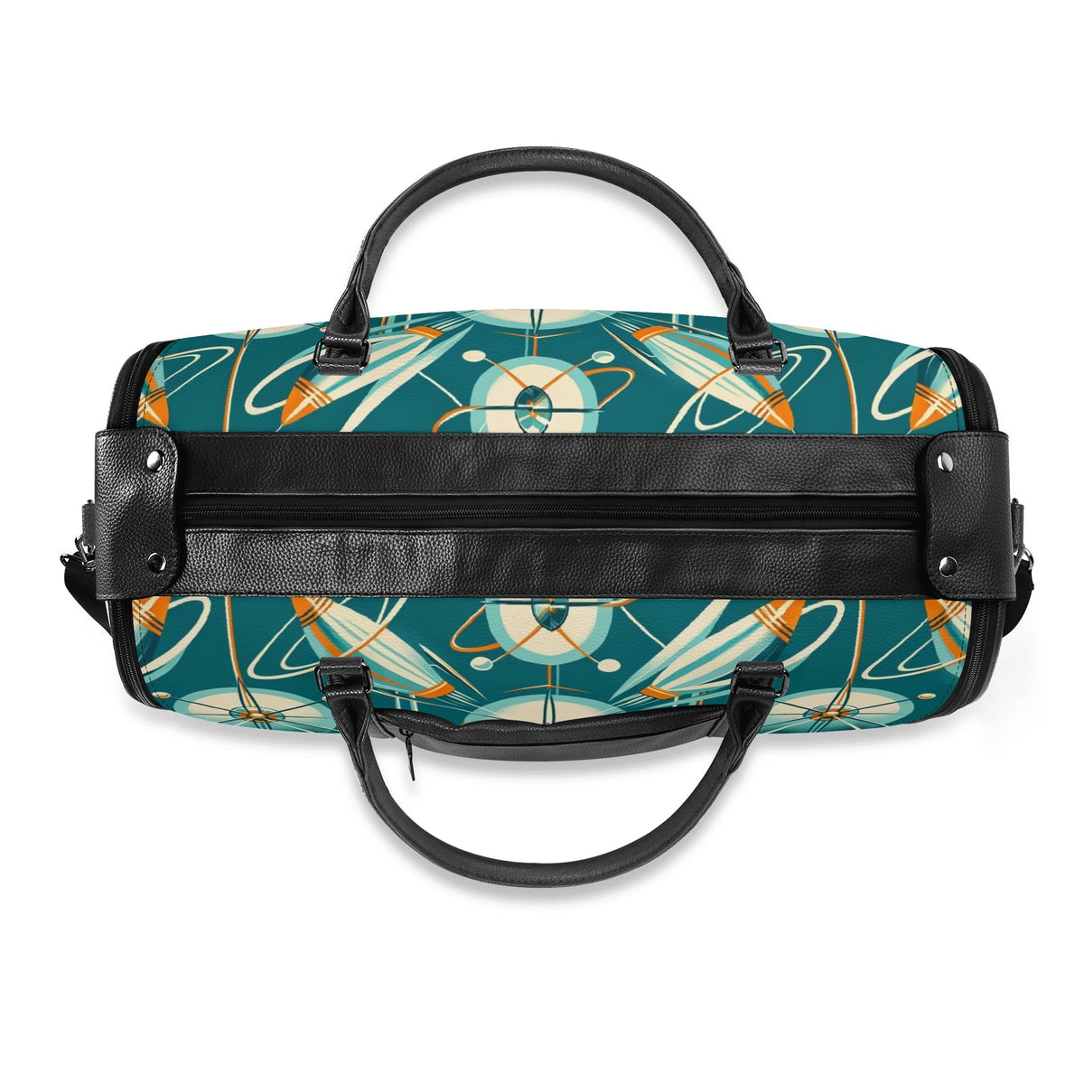 Mid Mod Retro Teal Space Age MCM Duffle Bag Foldable Travel Bag - Mid Century Modern Gal