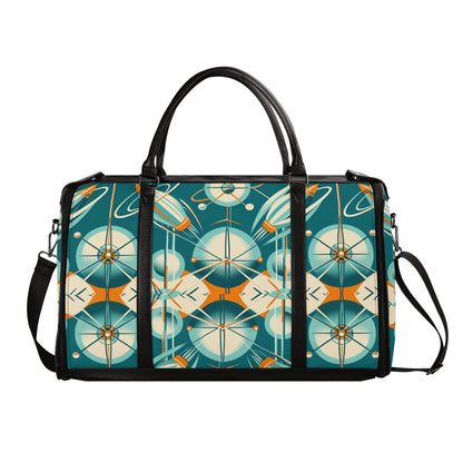 Mid Mod Retro Teal Space Age MCM Duffle Bag Foldable Travel Bag - Mid Century Modern Gal